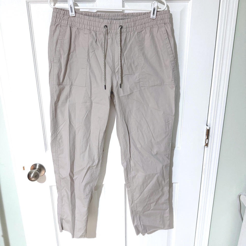 Vuori Womens Ripstop Pant Light Khaki Tan Organic Cotton Tapered VW450 Size L
